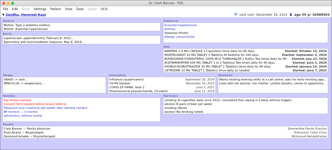 Box Draw Eval example: TELUS Health PS Suite — Patient Profile